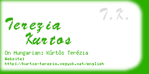 terezia kurtos business card