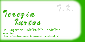 terezia kurtos business card